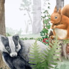Miniatura fototapety Wundervolles Reh im Wald fragment # 1