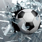 Miniatura fototapety Fußball und Glas 3D