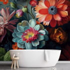 Miniatura fototapety Helle Aquarellblumen we wnętrzu łazienki