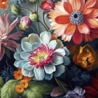 Miniatura fototapety Helle Aquarellblumen