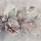 Miniatura fototapety Elegante Blumen auf hellem Hintergrund