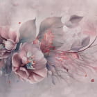 Miniatura fototapety Romantische Blumen auf Rosa