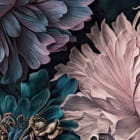 Miniatura fototapety Die angesagtesten Blumen auf schwarzem Hintergrund fragment # 1