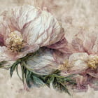 Miniatura fototapety Die schönsten Blumen auf beigem Hintergrund