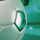 Miniatura fototapety Fußball auf dem Boden fragment # 1