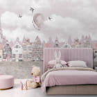 Miniatura fototapety Märchenhaftes rosa Haus we wnętrzu pokoju dziecka