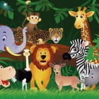 Miniatura fototapety Niedliche afrikanische Tiere