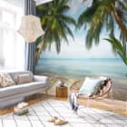Miniatura fototapety Strandmeerpalmen we wnętrzu salonu