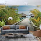 Miniatura fototapety Bungalow am Pier we wnętrzu salonu