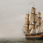 Miniatura fototapety Schiff im Nebel