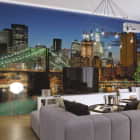 Miniatura fototapety Nachtlichter von New York we wnętrzu salonu