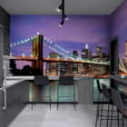 Miniatura fototapety Panorama der Brooklyn Bridge we wnętrzu biura