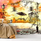 Miniatura fototapety Straßencafé we wnętrzu sypialni