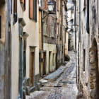 Miniatura fototapety Schmale Straße in der Altstadt