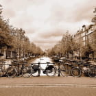 Miniatura fototapety Fahrräder in Amsterdam