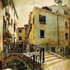 Miniatura fototapety Venedig im Retro-Stil