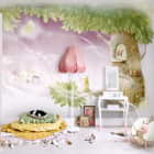 Miniatura fototapety Baum mit rosa Himmel we wnętrzu pokoju dziecka