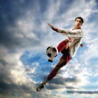 Miniatura fototapety Talentierter Fußballspieler