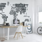 Miniatura fototapety Wortkarte der Welt we wnętrzu biura