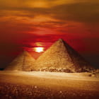 Miniatura fototapety Pyramiden bei Sonnenuntergang