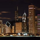 Miniatura fototapety Panorama von Chicago bei Nacht