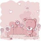 Miniatura fototapety Rosa Teddybär