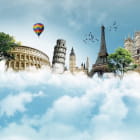 Miniatura fototapety Europa auf den Wolken