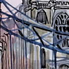 Miniatura fototapety Londoner Zeichnung fragment # 1
