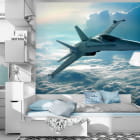 Miniatura fototapety Kriegsflugzeug we wnętrzu pokoju nastolatka