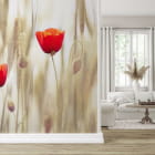 Miniatura fototapety Rote Mohnblumen we wnętrzu salonu