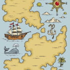 Miniatura fototapety Piratenkarte