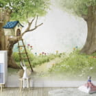 Miniatura fototapety Bäume zeichnen we wnętrzu pokoju dziecka