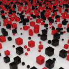 Miniatura fototapety Schwarze und rote Würfel
