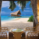 Miniatura fototapety Sonnenstrand vor dem Fenster