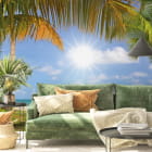 Miniatura fototapety Palmen und Meer we wnętrzu salonu