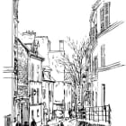 Miniatura fototapety Stadtstraßen zeichnen