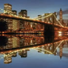 Miniatura fototapety Brooklyn Bridge bei Nacht