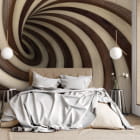 Miniatura fototapety Spirale 3D we wnętrzu sypialni