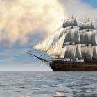 Miniatura fototapety Schiff auf offener See