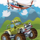Miniatura fototapety Flugzeug und Auto