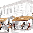 Miniatura fototapety Café-Zeichnung