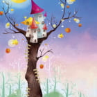 Miniatura fototapety Baum unter dem Mond