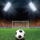 Miniatura fototapety Ball auf einem Fußballfeld