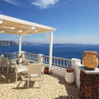 Miniatura fototapety Terrasse auf Santorini
