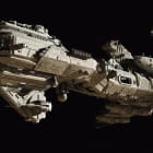 Miniatura fototapety Fliegendes Raumschiff
