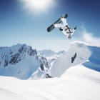 Miniatura fototapety Snowboarder-Sprung