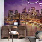 Miniatura fototapety Manhattan bei Nacht we wnętrzu sypialni