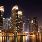 Miniatura fototapety Helle Lichter von Dubai bei Nacht