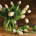 Miniatura fototapety Glasvase mit Tulpen