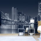 Miniatura fototapety New York schwarz und weiß we wnętrzu sypialni